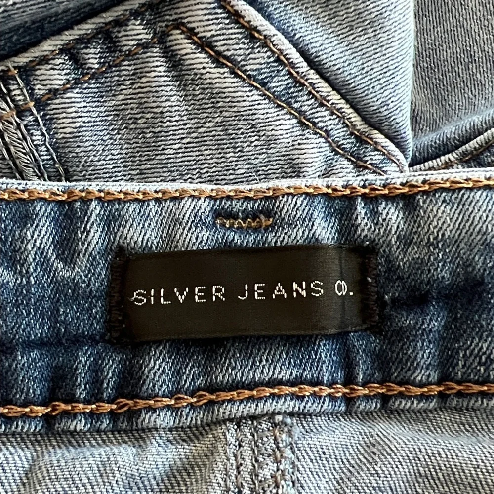 Silver Jeans Boyfriend Women Size 30 Blue Denim Stretch Distressed
